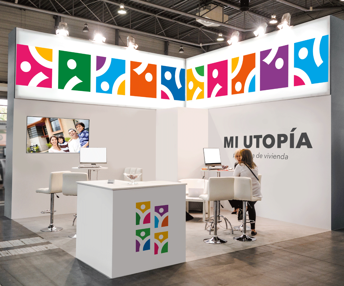 diseño de stand mi utopia